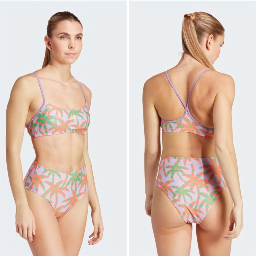 Farm Rio x Adidas Palm Tree High Waist Bikini Bottoms size medium NWT - Picture 11 of 11
